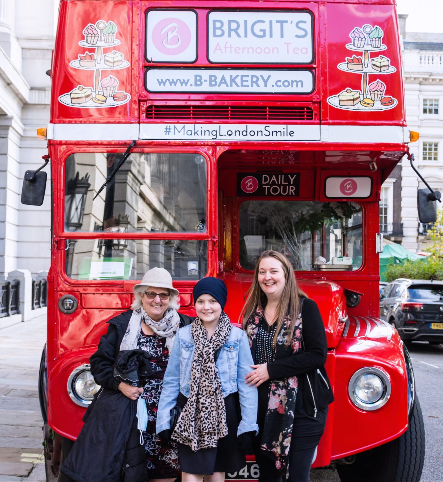 Smile Tea Party family outing on Brigit's Bakery bus
